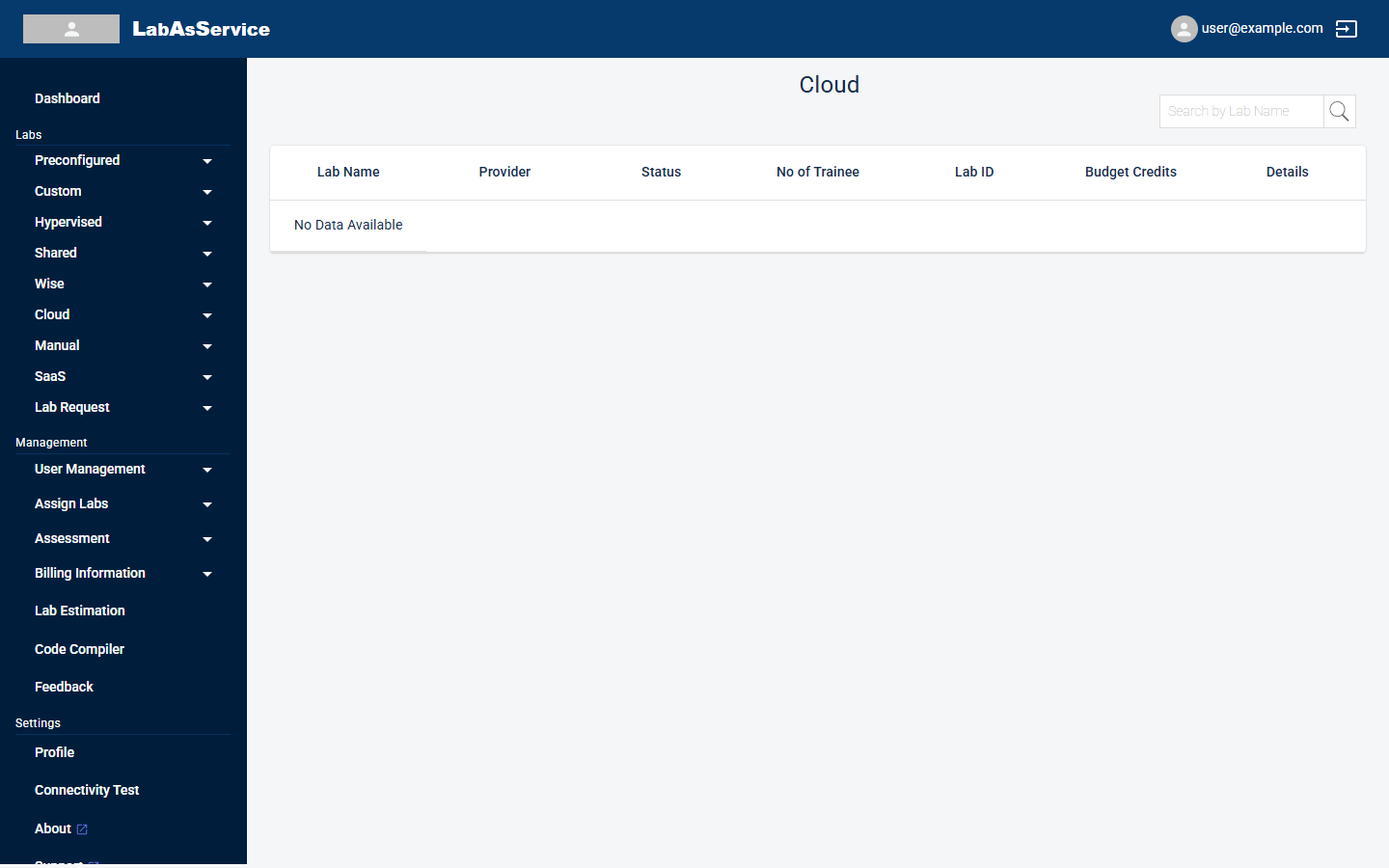 Cloud running labs
