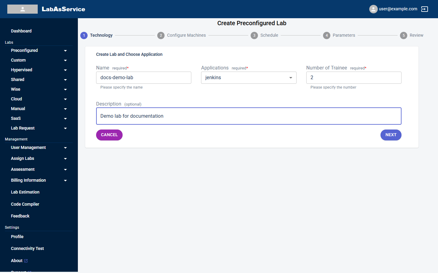 Preconfigured, step 1