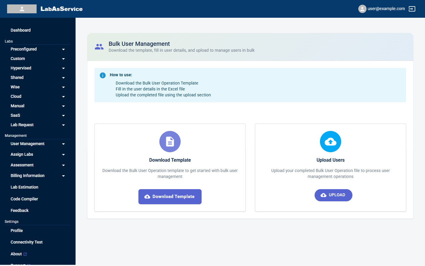 Bulk user management